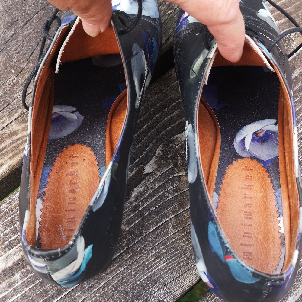 Minimarket flowered leather shoes - Picture 14 of 15
